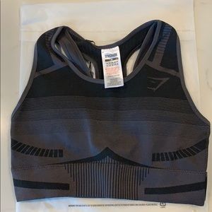 Geo Ombre Seamless Bra - Black Tones - Size M